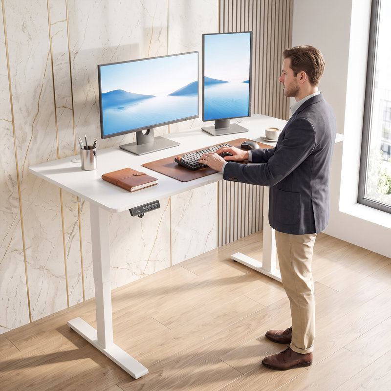 Steel Standing Desk, White