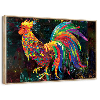 Coq abstrait multicolore