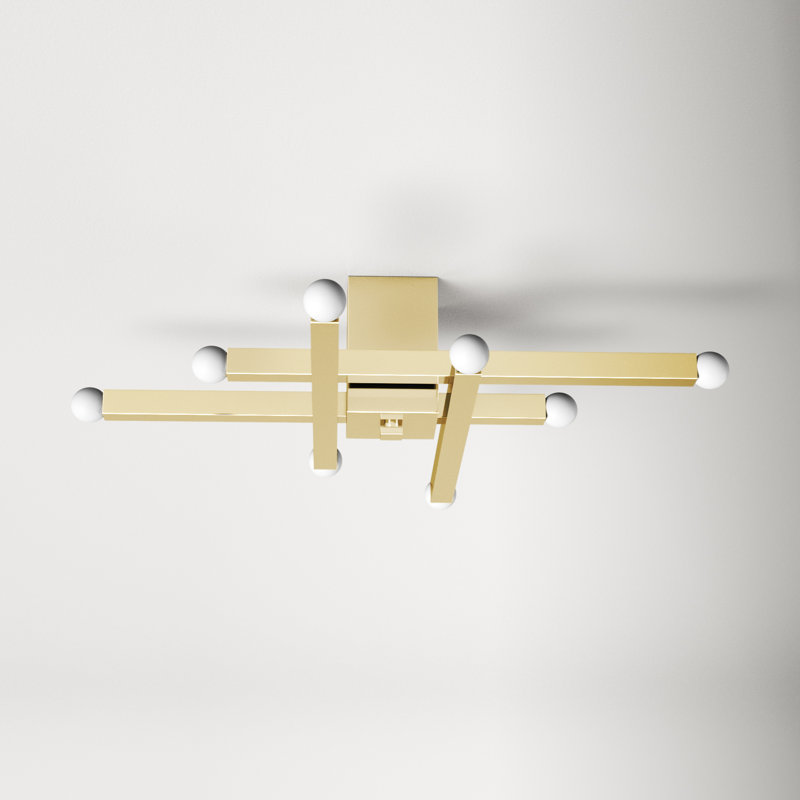 Peary Flush Mount, Aged Brass