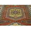 Tapis géométrique orange en laine Viss 6 x 9