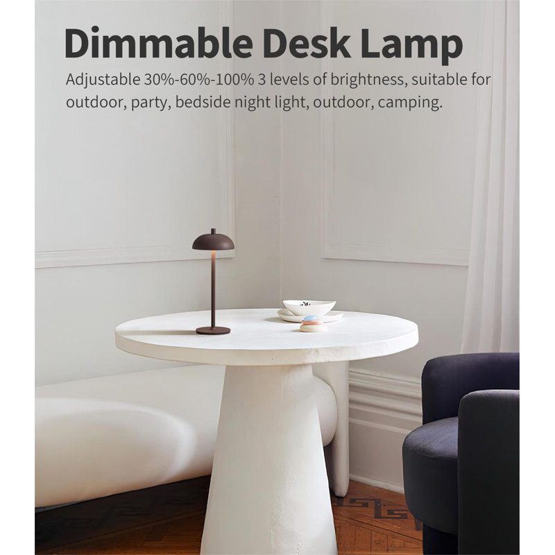CHLORANTHUS Cordless Table Lamps, 3 Colors Stepless Dimming, 4000mAh