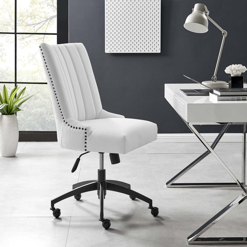 Chaise de bureau Empower Channel, Noir, Blanc
