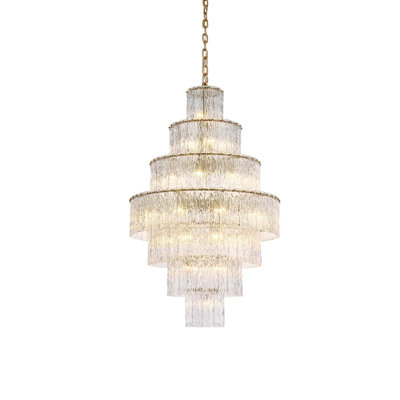 Lustre en verre 32 po Georgina