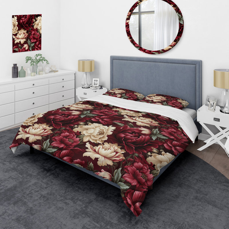 Ensemble de housse de couette Regency, Housse de couette pour grand lit et 2 taies décor
