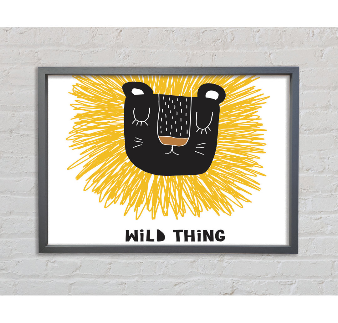 Wild Thing Lion Gerahmter Druck