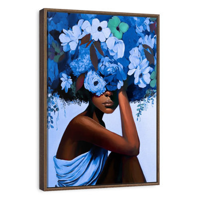 Fille aux cheveux bleus