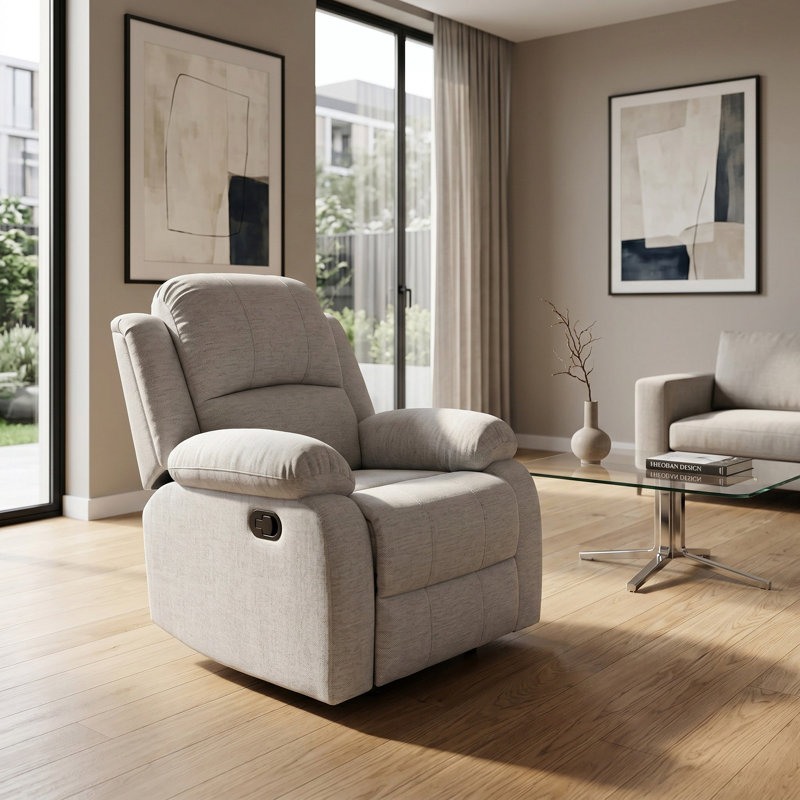 Fauteuil de repos manuel en lin gris clair Lunaro (1 pièce)