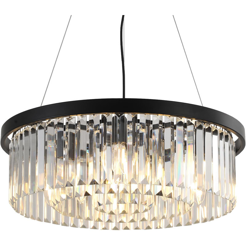 LED Chandelier Berlena, Matte Black
