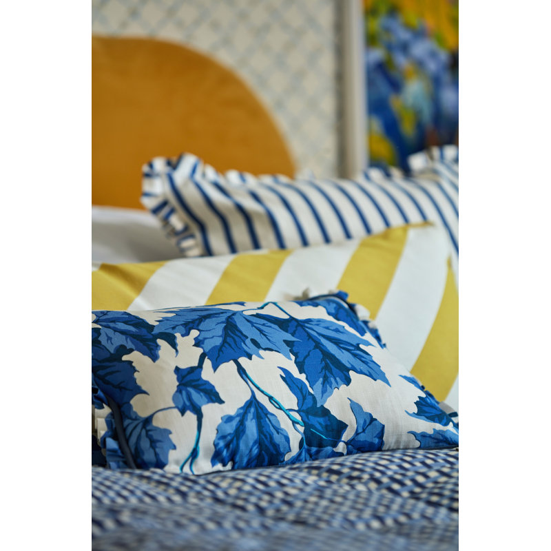 Dappled Leaf Fabric, Lapis