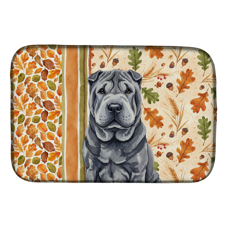 Shar Pei Heirloom Fall Dish Drying Mat