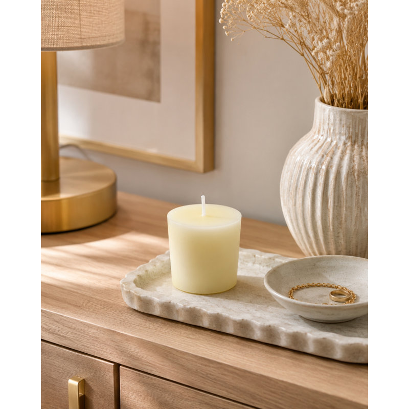 Bougie votive sans parfum Votive, Ivoire, Ensemble de 12
