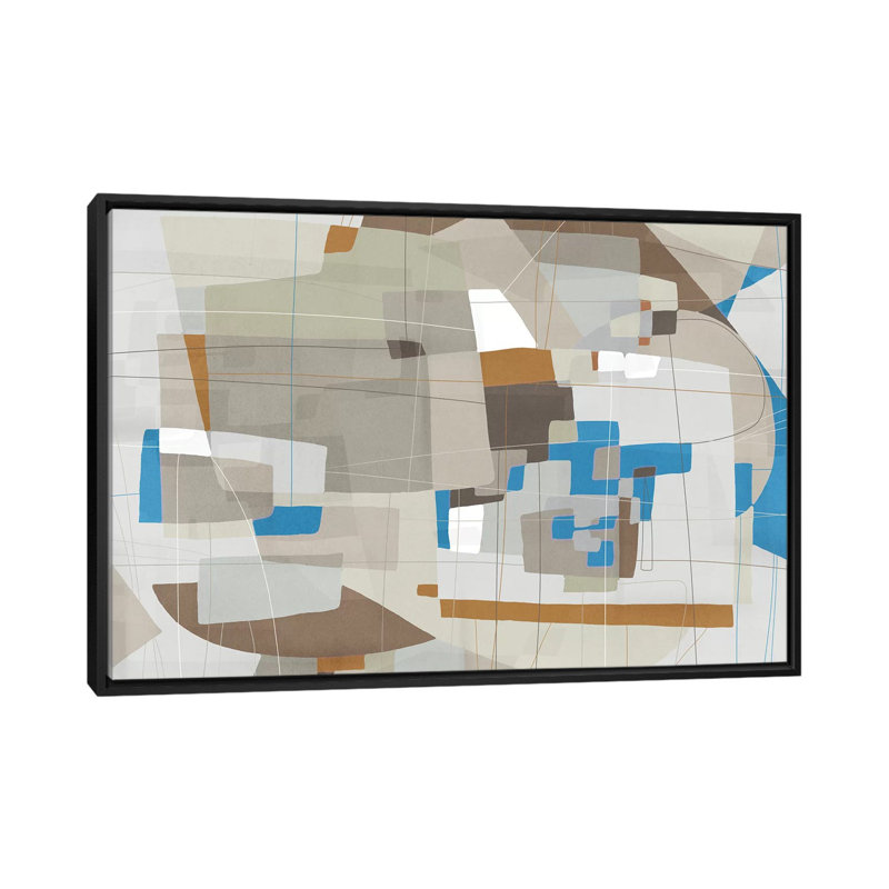 « somatique battement i », impression sur toile, H 18 po x l 26 po x P 1,5 po, Toile avec cadre noir, Pas de tapis