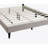 Queen Platform Bed, Burlap Upholstered-17654071