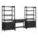 Jorah 3-Piece Transitional Writing Desk With 2 Wide Bookcases