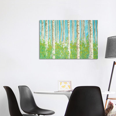 VIbrant Birchwood by Walt Johnson - Wrapped Canvas Painting