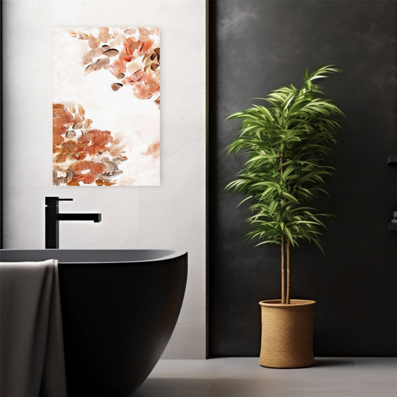 «Earthy Abstract Blooms Abstract Contemporary Modern Autumn Flower», art mural
