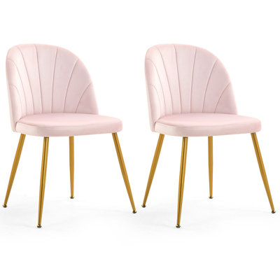 Modern Velvet Armless Side Dining Chairs