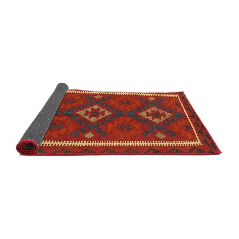 Tapis oriental rouge / brun, Rond 6 pi