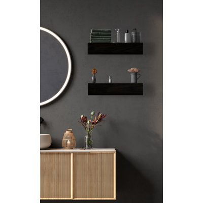 Emerald Lee 2 Piece Oak Floating Shelf