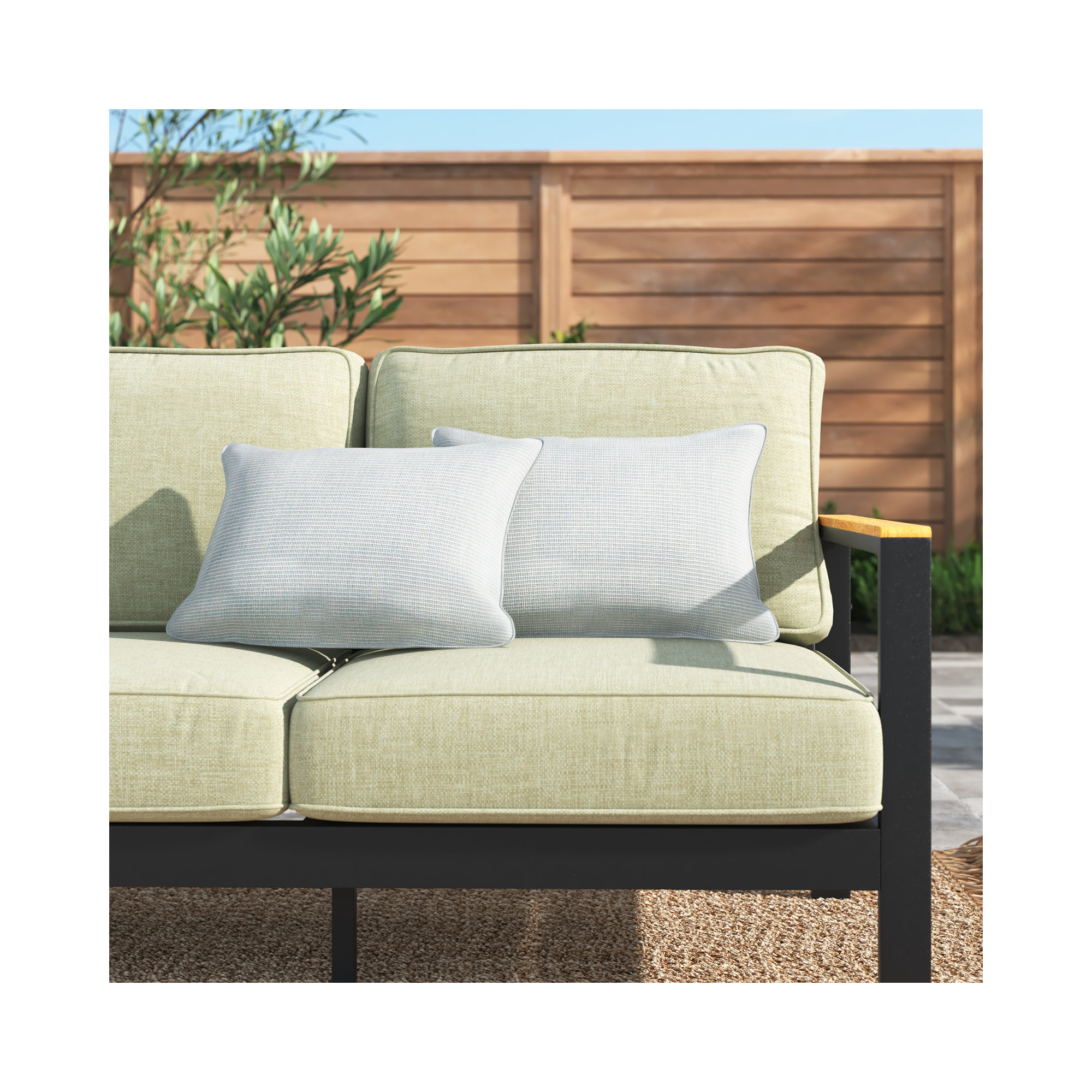 Gabrian Sunbrella® Indoor/Outdoor Lumbar Throw Pillow, 16" H x 26" W x 4" D