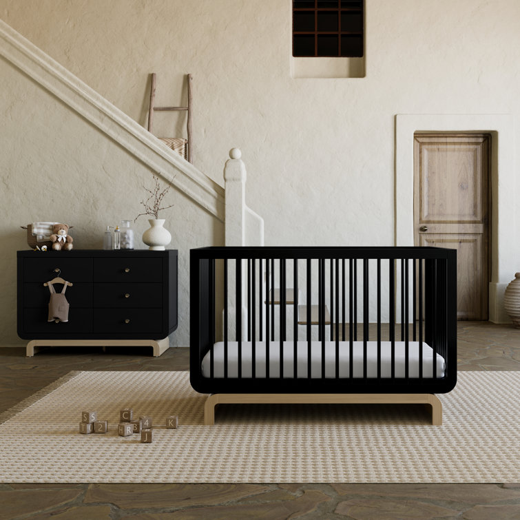 Santorini 5-In-1 Convertible Crib And 6 Drawer Dresser 2-Piece Nursery Set