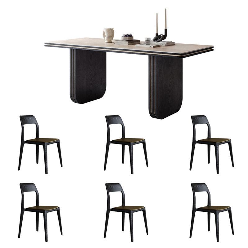 Ensemble de table de salle à manger rectangulaire vintage haut de gamme, H 29,5 po x L 63 po x l 31,5 po