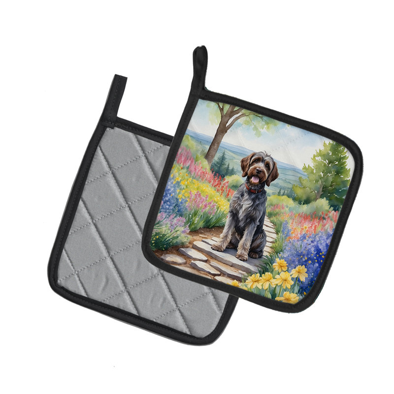 Caroline's Treasures Floral Polyester Potholder Set