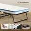 Lit pliant avec matelas, taille simple, lit pliable portatif