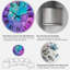 Mauve et bleu liquide Art IV - horloge murale moderne-1232171264