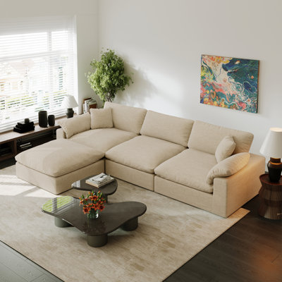 Canapé modulaire à assise profonde pour salon