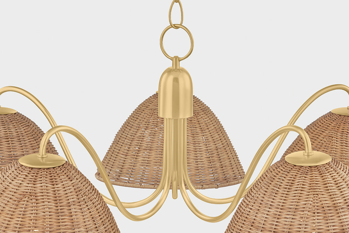 Katniss Chandelier, 5, 13.5" H x 38.5" W x 38.5" D