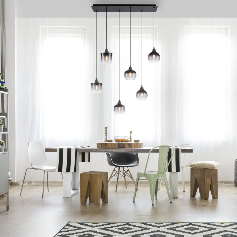 Mechra 6 - Light Black Kitchen Island Pendant