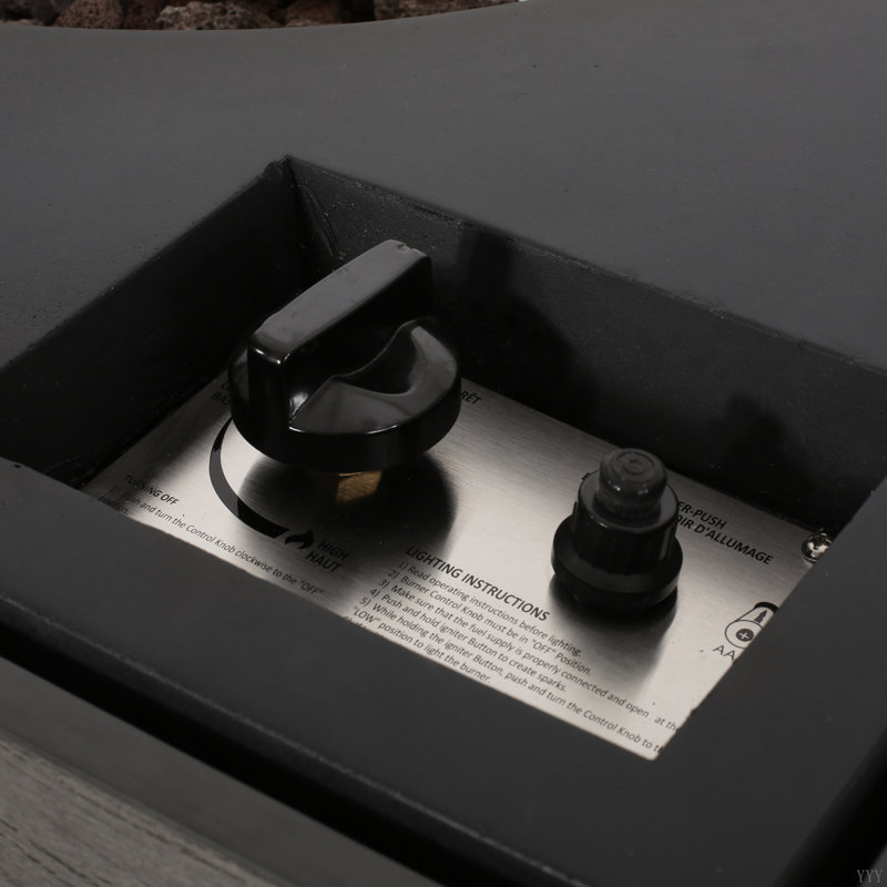 SQUARE WPC FIRE PIT BASE(Only Base), Gray