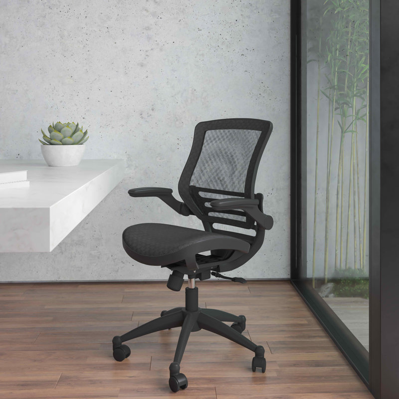 Black Mesh Executive Swivel Office Chair with Adjustable Arms