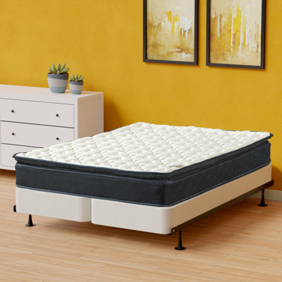 Matelas hybride semi-ferme 9 "avec sommier tapissier / sommier