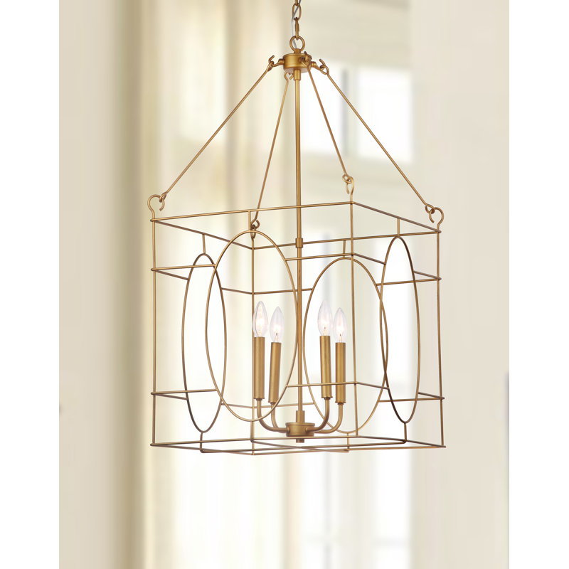 Lustre carré lanterne 4 lumières Ettinger