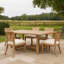 Table de salle à manger, plateau rectangulaire, bois de ferme brun naturel de 76 pouces
