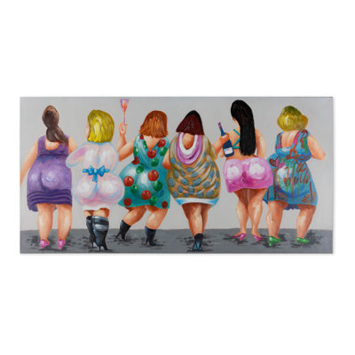 Girls Night Hand Painted Acrylic Painting