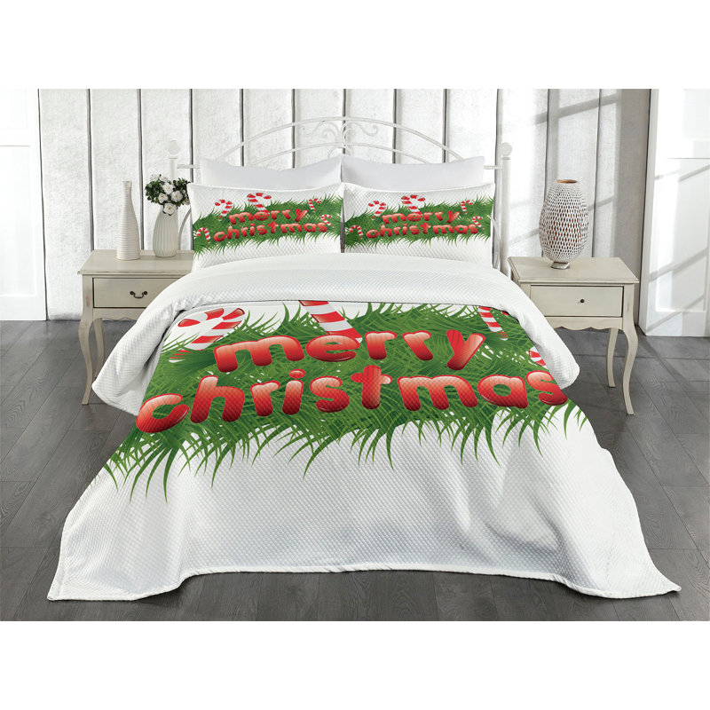 White Quilted Queen Bedspread Set with Pillow Shams