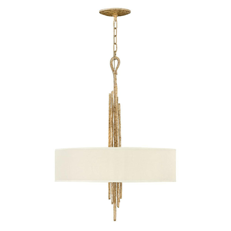 Herefordshire 6 - Light Drum Pendant, Champagne Gold