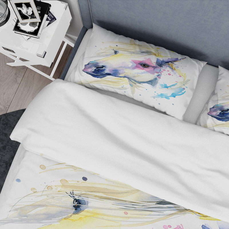 Ensemble de housse couette moderne et contemporain, Housse simple + 1 taie décorative