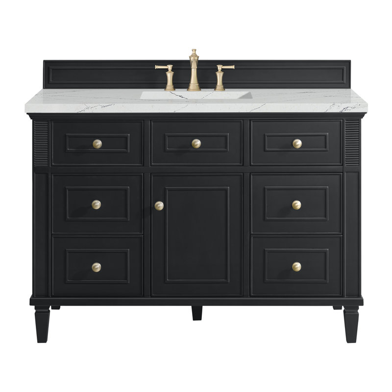 Lorelai 48'' W Single Vanity, Ethereal Noctis, Black Onyx