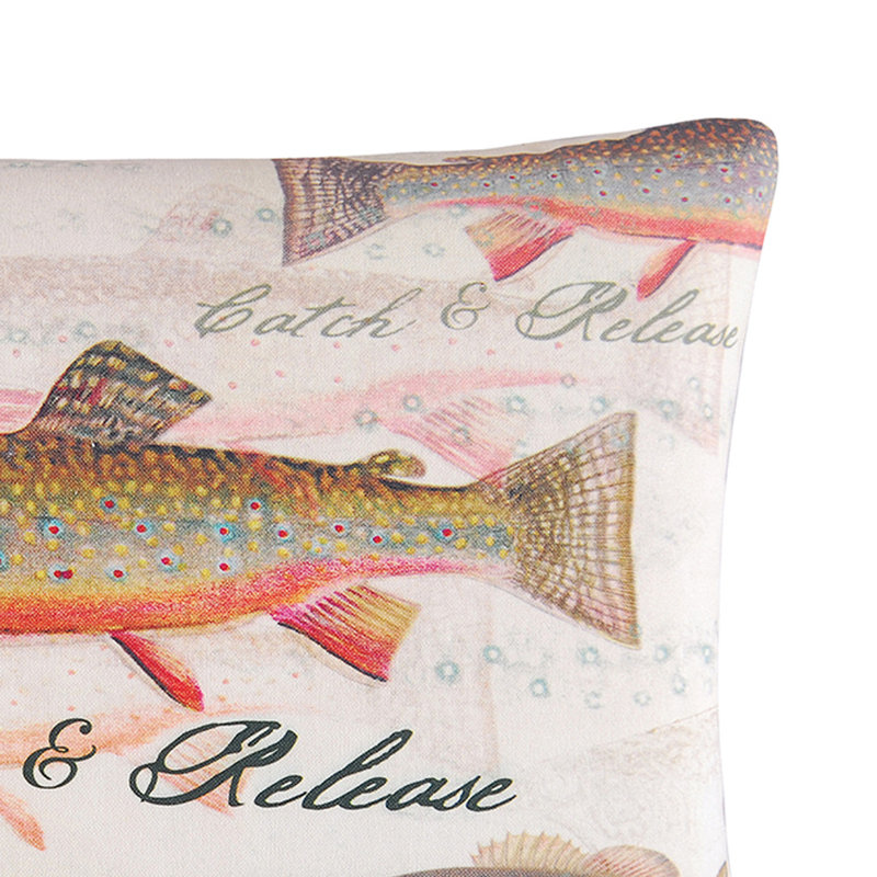 Catch & Release Fishing Throw Pillow