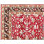 Tapis rouge en laine noué à la main Oushak 6 pi x 9 pi - motif à médaillon floral traditionnel, tapis oriental rétro