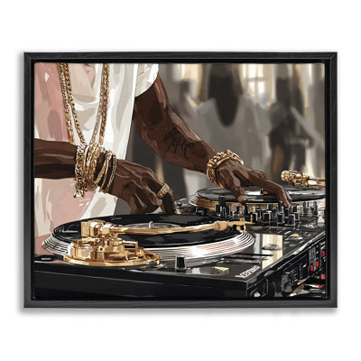 Golden Sound DJ Turntables Floating Frame, design by Franklyn Gregory