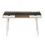 Bureau d'ordinateur compact avec rangement multiple, noyer