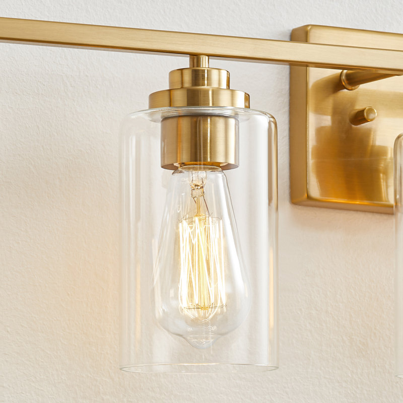 Quitterie - Éclairage pour meuble-lavabo, Or, Clear, 5