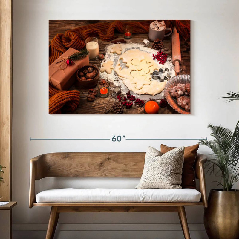 Senne Baking Gingerbread Men, 32" H x 48" W