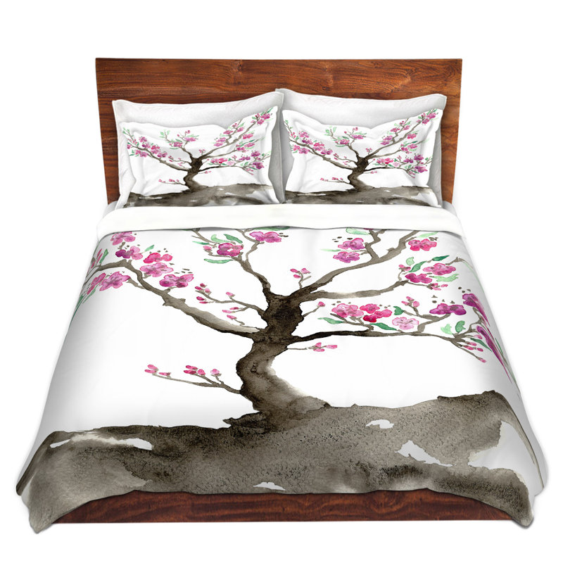 Ensemble de housse de couette sakura, 1 housse de couette grand + 2 taies standards