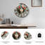 Horloge murale florale